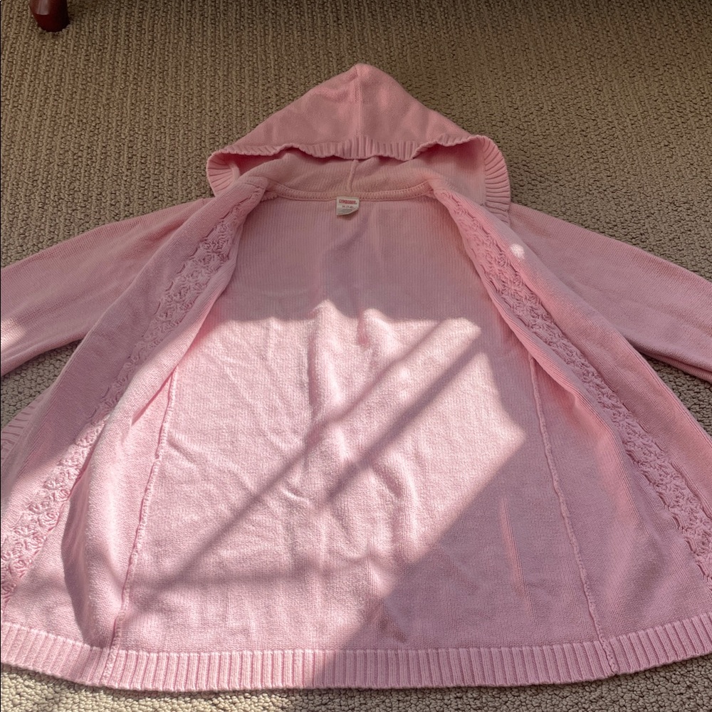 Pink Hooded Cardigan Sweater - Picture 5 of 8